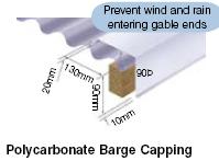 polycarbonate barge capping